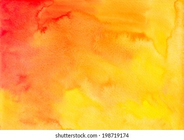 Orange watercolor scanned background