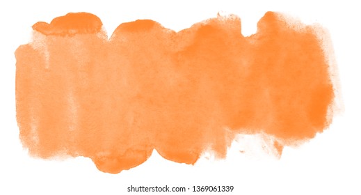 Orange Watercolor Stain Stock Illustration 1369061339