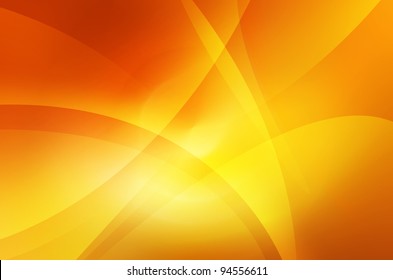 Orange And Yellow Background Of Abstract Warm Curves