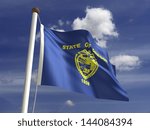 Oregon flag (with clipping path)