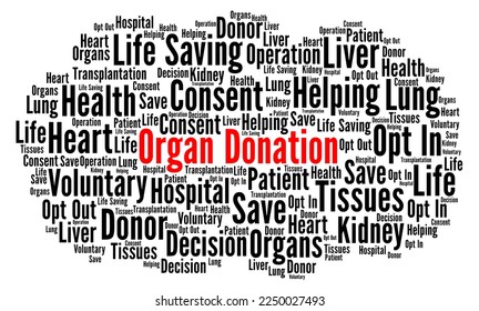 Organ donation word cloud illustration - Powered by Shutterstock