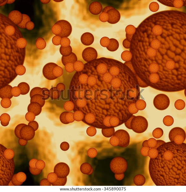 Organic background with blood cells and viruses\
infecting\
organism