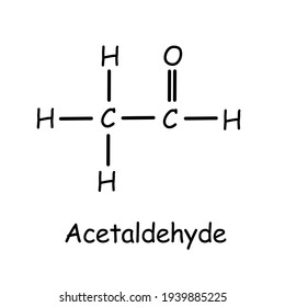 Organic Compound Acetaldehyde Structure Icon Logo Stock Illustration ...