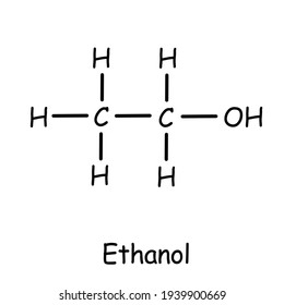 Organic Compound Ethanol Structure Icon Logo Stock Illustration ...