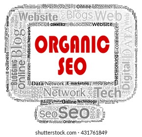 Organic Seo Showing Search Engines And Optimizing