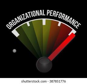 organizational performance meter sign concept illustration design graphic