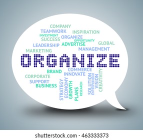 Organize Bubble Representing Message Explain And Organization