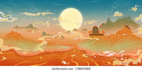 Oriental Ancient Landscape Painting, Classical Painting