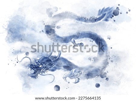 Oriental Dragon Image Illustration Hand Drawing