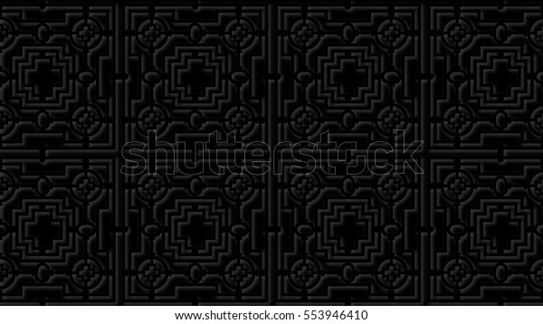 Oriental gate  window screen\
 divider partition pattern - background wallpaper (Minimalist\
black)