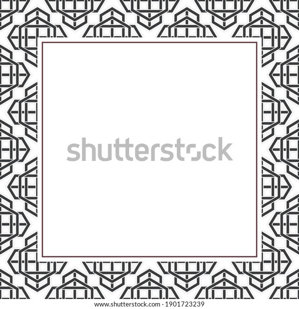 Oriental ornamental mosaic. Arabic\
design for page decoration. Square frame of asian mosaic\
border