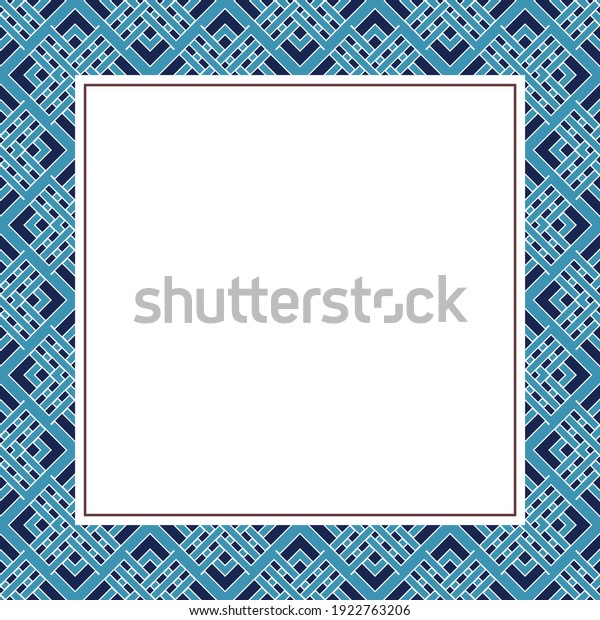 Oriental ornamental mosaic.\
Arabic design for page decoration. Abstract frame of asian mosaic\
border
