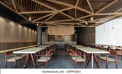Oriental Restaurant / 3D Rendering