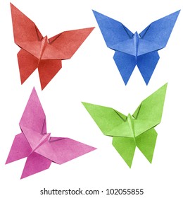 Origami butterfly made from Recycle Paper