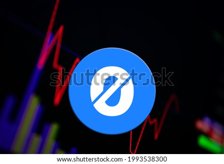 Origin Protocol OGN Cryptocurrency. coin growth chart on the exchange, chart