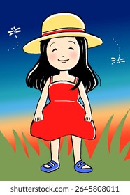 under Hat Illustration Sky