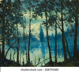 Night Forest Painting High Res Stock Images Shutterstock Night Forest Painting High Res Stock Images Shutterstock