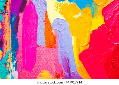 Original  oil painting on canvas. Abstract art  background. . Fragment of artwork. Brushstrokes of paint. Modern art. Contemporary art. Colorful  texture. thick paint surface