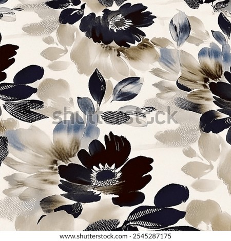 original textured gradient effects flower pattern