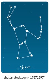 Orion star constellation illustration