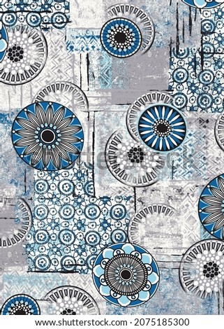 ornamant abstract pattern for fabric design