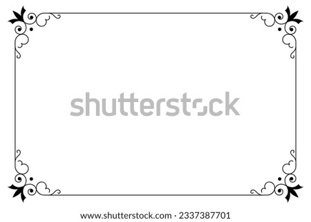 Ornament frame artwork calligraphic pattern ornate art border