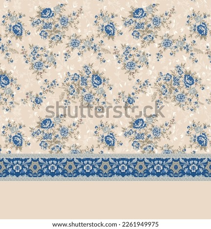 Ornamental Base Background Repeat All over Floral Texture Multi Colored Creative Ethnic Textile Design Pattern Stockfoto © 