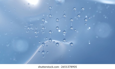 oryzalin molecular structure, 3d model molecule, herbicide structural chemical formula view from a microscope