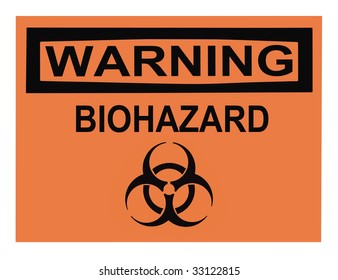 Biohazard Caution Label Warning Sign Orange Stock Vector (Royalty Free ...