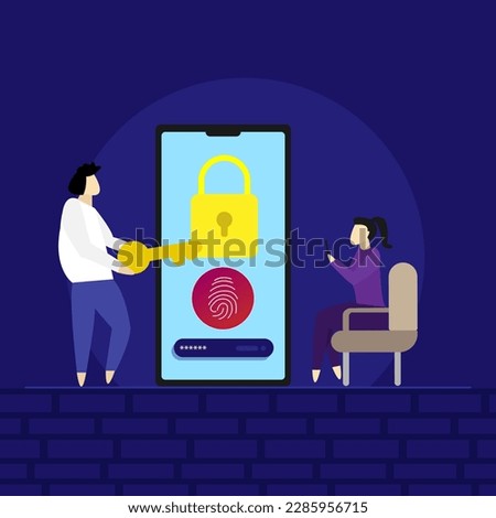 OTP authentication and Secure Verification, Never share OTP and Bank Details concept