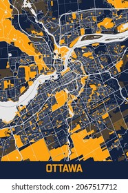 Ottawa Blue Fresh City Map