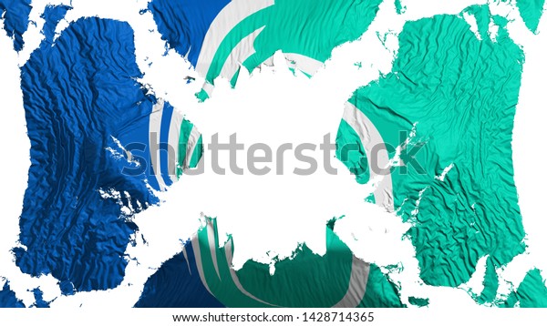 Ottawa, capital of Canada torn
flag fluttering in the wind, over white background, 3d
rendering
