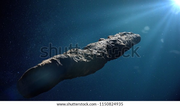 Oumuamua Komet Interstellares Objekt Durch Das Sonnensystem Stockillustration 1150824935