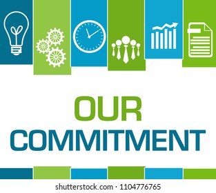 Our Commitment Text With Related Symbols.