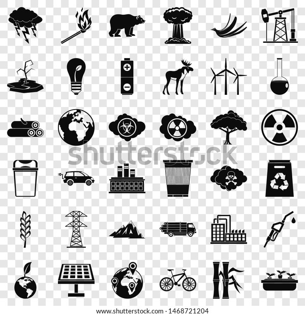 Our ecology icons set. Simple style of 36 our\
ecology icons for web for any\
design