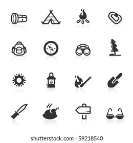 Outdoor & Camp vector icons - minimo series