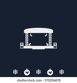 Outdoor Concert Stage Icon.