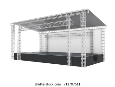 Outdoor Concert Stage Isolated. 3D Rendering