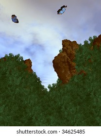 Outdoor forest background
