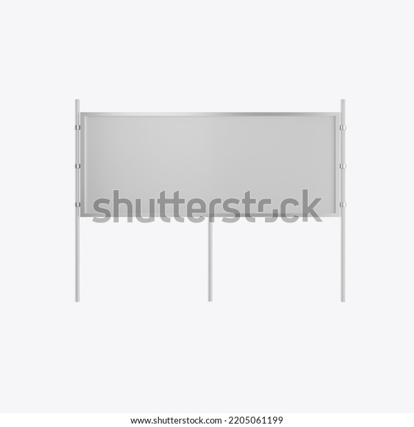 Outdoor Kiosk Advertisement Mockup 3d Render Stock Illustration ...