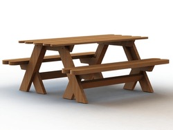Outdoor Picnic Table 3D Model