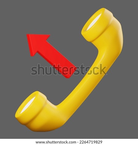 Outgoing Call 3D Illustration. Outgoing Call 3D Icon.