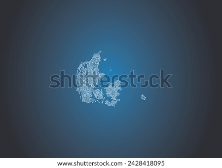 the outline of Denmark as a computer chip