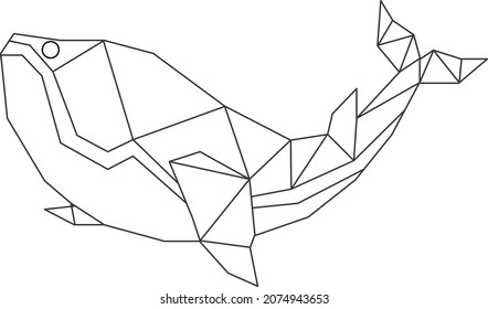 Outline Desain Dolphine Children Play Origami Stock Illustration ...