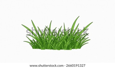 outline drawing of grass patch for coloring page