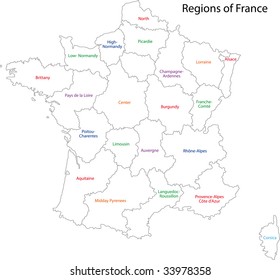 Outline France Map Regions Stock Illustration 33978358 | Shutterstock