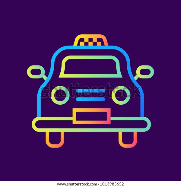 Outline icon Taxi. Hotel services. Suitable\
for print, website and\
presentation