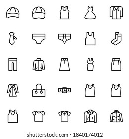 Clothes Set Vector Line Icons Open Stock Vector (Royalty Free) 1938846439