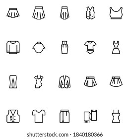 Clothes Icons Set Outline Style Stock Vector (Royalty Free) 1482014546 ...