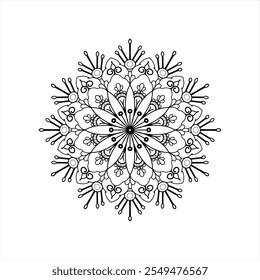 Outline Mandala for Coloring Book Page. Oriental Mandala vector. Mandala Coloring book line art vector illustration. Vector abstract mandala pattern. Hand drawn doodle mandalas coloring book. - Powered by Shutterstock